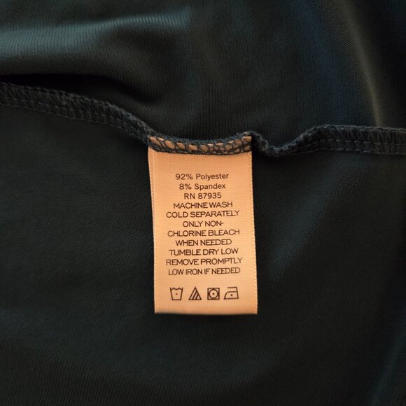 Susan Graver Liquid Knit Pullover Tunic Top Size 3X Pleated Neck Forest Green - Picture 6 of 9